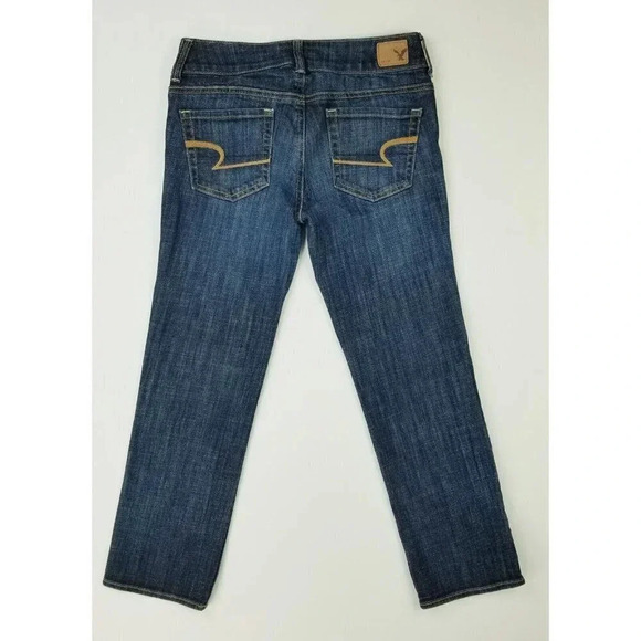 American Eagle Outfitters Size 0 Regular Women's Artist Crop Stretch Blue Jeans - Picture 1 of 12